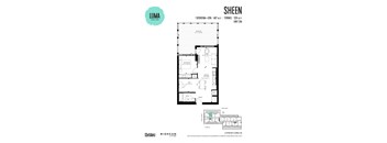 Sheen 1 Bedroom + Den Floor Plan