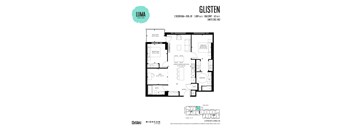 Glisten 2 Bedoom + Den BF Floor Plan