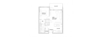 Nolan Hill One Bedroom Floor Plan