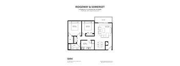 Ridgeway and Somerset 2 Bedroom Floor Plan