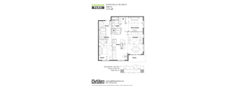 A floor plan for Saginaw Shade Mills apartment complex.