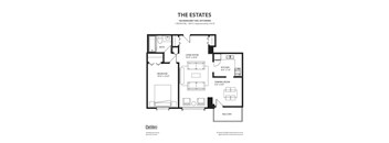 The Estates 1 BEDROOM, 1 BATH | Approximately 539 SF Floor Plan