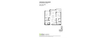 Crossing At Belmont Unit B: 2 Bedroom + 2 Bath Floor Plan