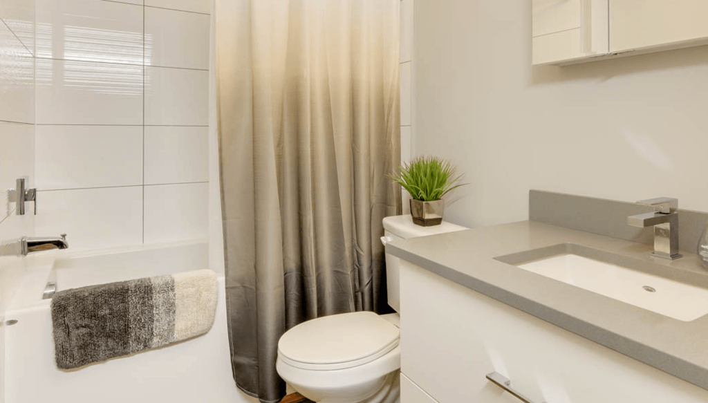 Vibe Lofts Bathroom With Tub, Shower & Toilet