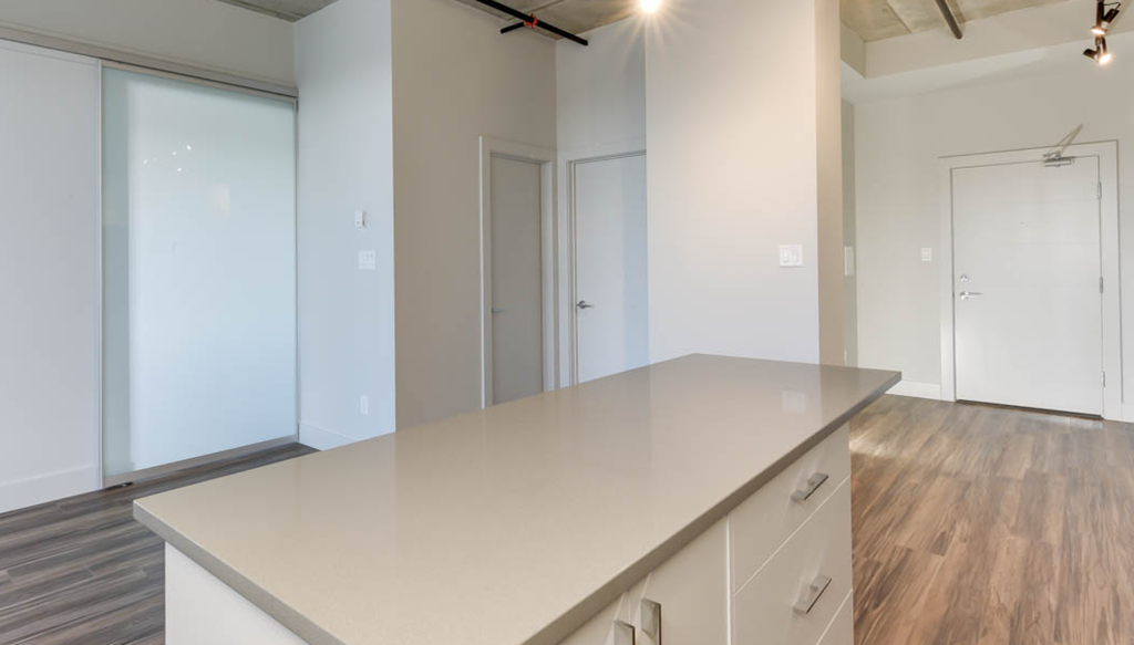 Vibe Lofts Kitchen Looking at Living Room