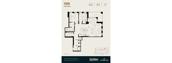 York 2 Bedroom + 2 Bath 1,194 SF