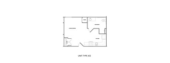 A floor plan of a unit type A12 shows a living/sleeping area, a kitchen, and a bathroom.
