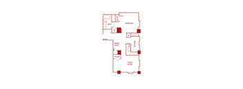 a floor plan of a bedroom apartment