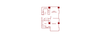 a floor plan of a bedroom apartment