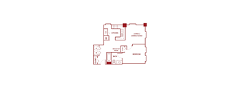 a floor plan of a bedroom apartment