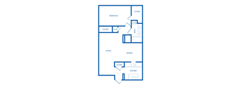 FLOOR PLAN C1 1 BEDROOM, 1 BATH