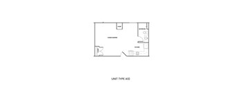 A drawing of a floor plan for a unit type A10.