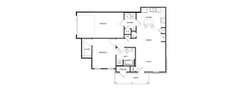 a floor plan of a house with bedrooms and a living room