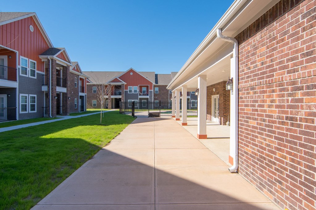 take a stroll down the sidewalk at villas at houston levee west apartments in cord