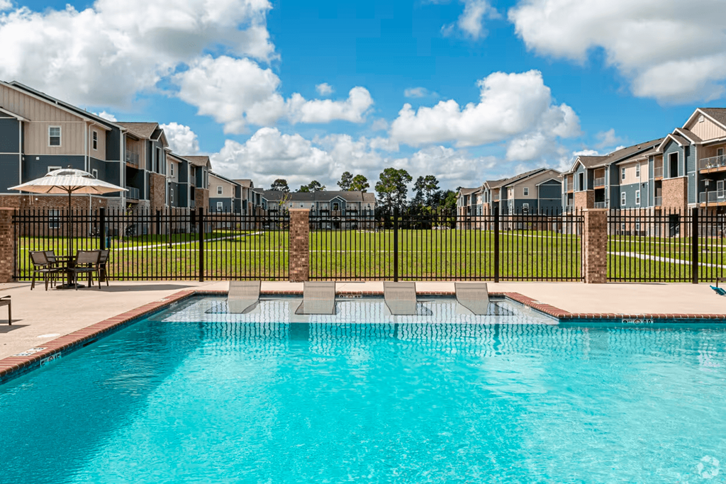 take a dip in the resort style pool at villas at houston levee west apartments