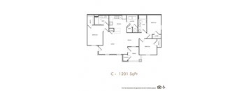 the acacia floor plan with 2 bedrooms