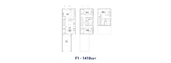the floor plan of f1410 sqft