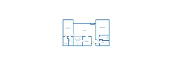 a floor plan of a 2 bedroom, 2 bath apartment