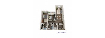 a 2 bedroom floor plan | metro atlanta ga apartments