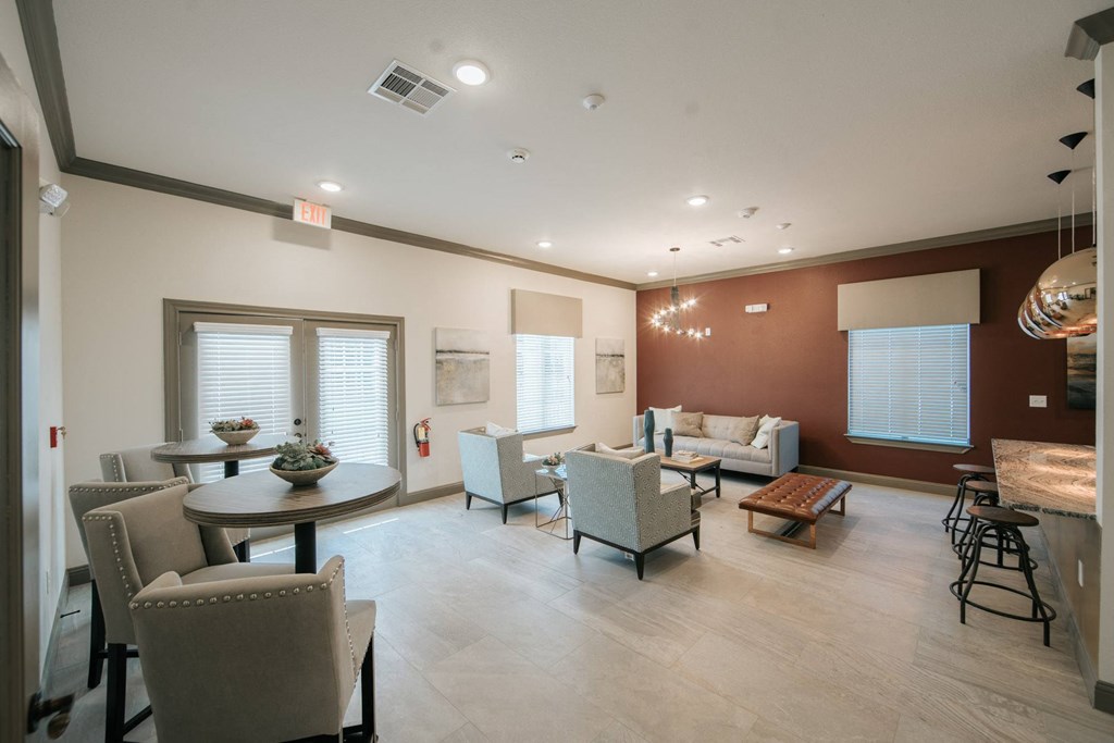 the lobby at the bradley braddock road station apartments