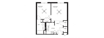 bedroom floor plan | luxury apartments in towson md | the southerly
