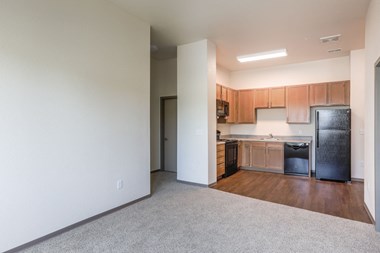 Open Concept Kitchen at Arroyo Village Apartments, Denver, CO, 80204