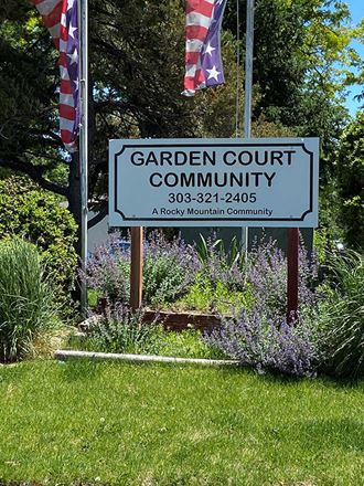Property Signage at Garden Court, Denver, Colorado