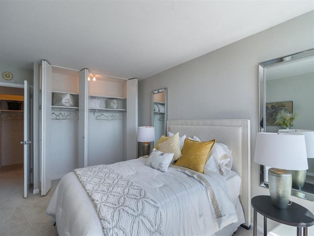 Bedroom with tons of closet space