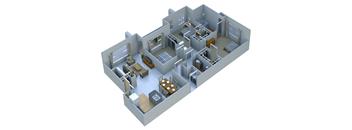 3 Bedrooms 2 Baths at Remington Apartment Homes, Romeoville, Illinois