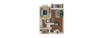 A1 Floor Plan at Whitney at the Heights, Houston, TX, Texas, 77008