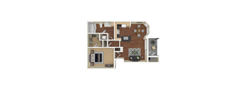 A2 Floor Plan at Whitney at the Heights, Texas, 77008