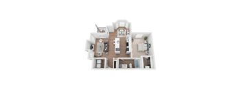 A3R Floor Plan at Whitney at the Heights, Houston, 77008
