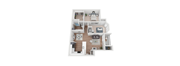 A4R Floor Plan at Whitney at the Heights, Houston