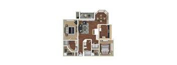B1 Floor Plan at Whitney at the Heights, Houston, Texas