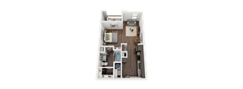 Studio 1 bath A at The Grand at Manor Apartments, Manor