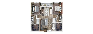a1 floor plan  1 bedroom with 2 baths  129