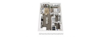 a 1 bedroom floor plan  woodland