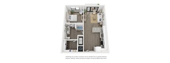 a 1 bedroom floor plan  460 sq ft