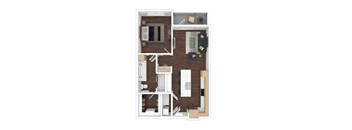 a floor plan of a 560 sq. ft. apartment