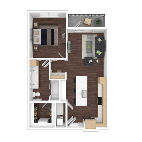 a floor plan of a 560 sq. ft. apartment