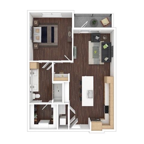 a 1 bedroom floor plan | the edge at 450