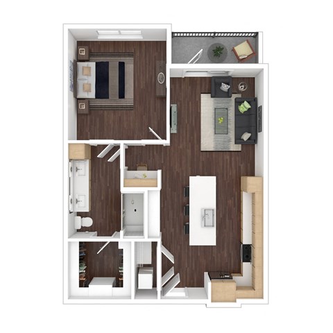 a 1 bedroom floor plan | the edge at 450