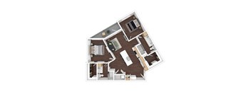 bedroom floor plan an in 3d