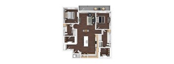 a floor plan of a 1 bedroom apartment