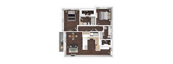 a floor plan of a 560 sq. ft. apartment