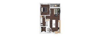 a floor plan of a 560 sq. ft. apartment