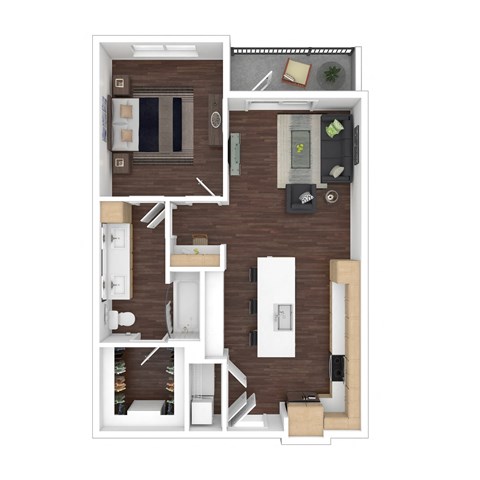a floor plan of a 560 sq. ft. apartment