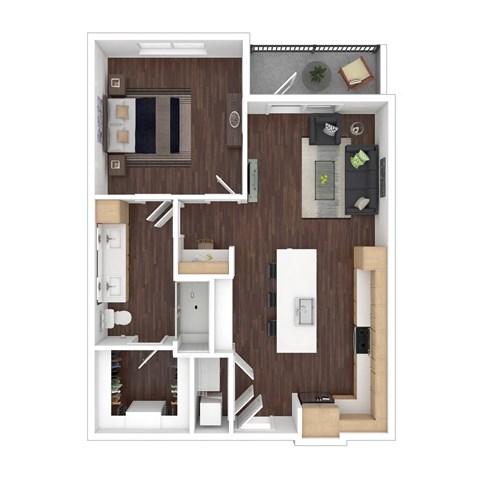 a floor plan of a 1 bedroom apartment at the berkeley