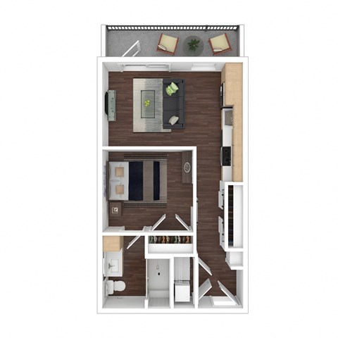 a floor plan of our studio apartment at riviera palms