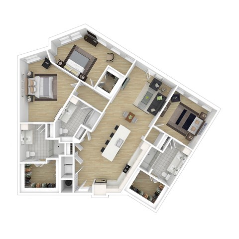 a floor plan of a house with a bedroom and a living room